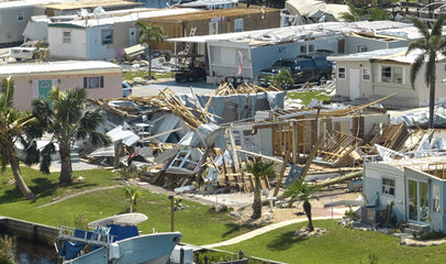 wreckage of home due to hurricane