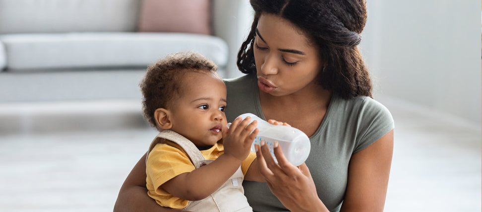 mom trying to wean baby off formula