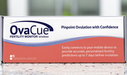 ovacue fertility monitor on kitchen counter