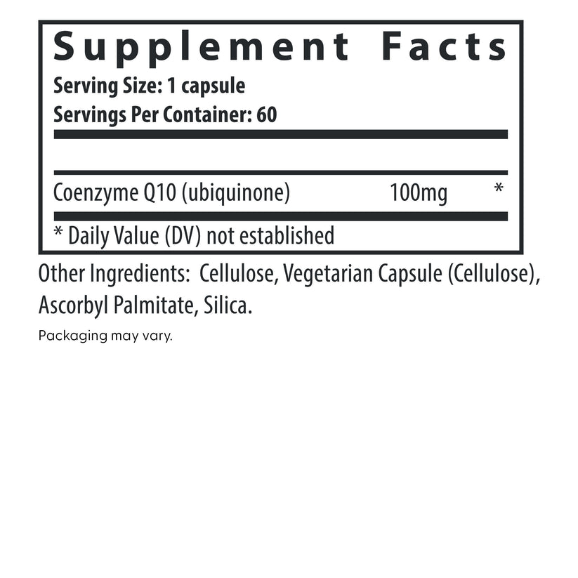 Fairhaven Health CoQ10 Supplement for Male and Female Reproductive Health supplement facts.