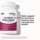 Fairhaven Health FertilAid Multivitamin for Women is daily support for hormone balance and reproductive health.*