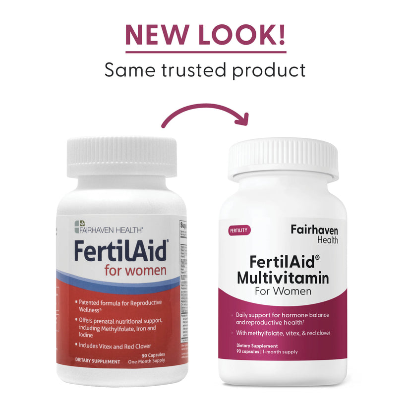 Fairhaven Health FertilAid Multivitamin for Women new look, same trusted product.