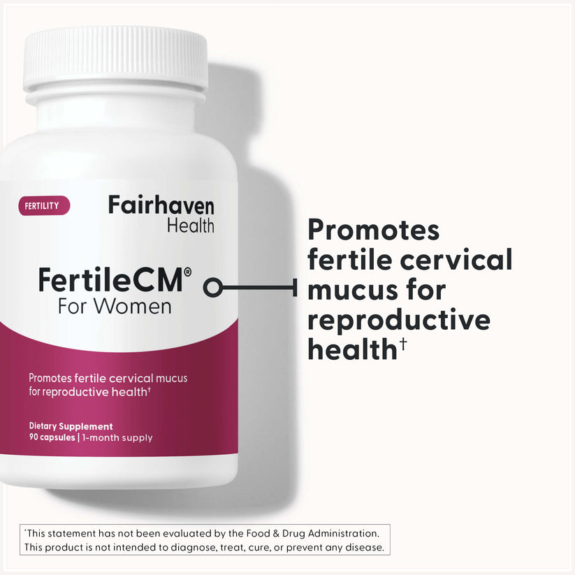 Fairhaven Health FertileCM promotes fertile cervical mucus for reproductive health.*