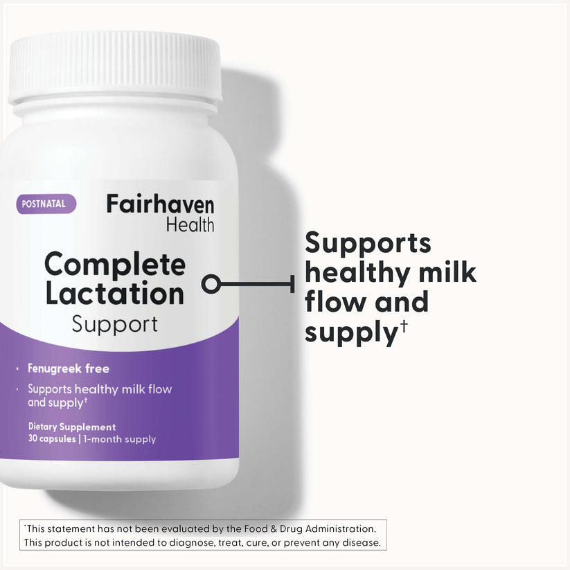 Fairhaven Health Complete Lactation Support helps support healthy milk flow and supply.*