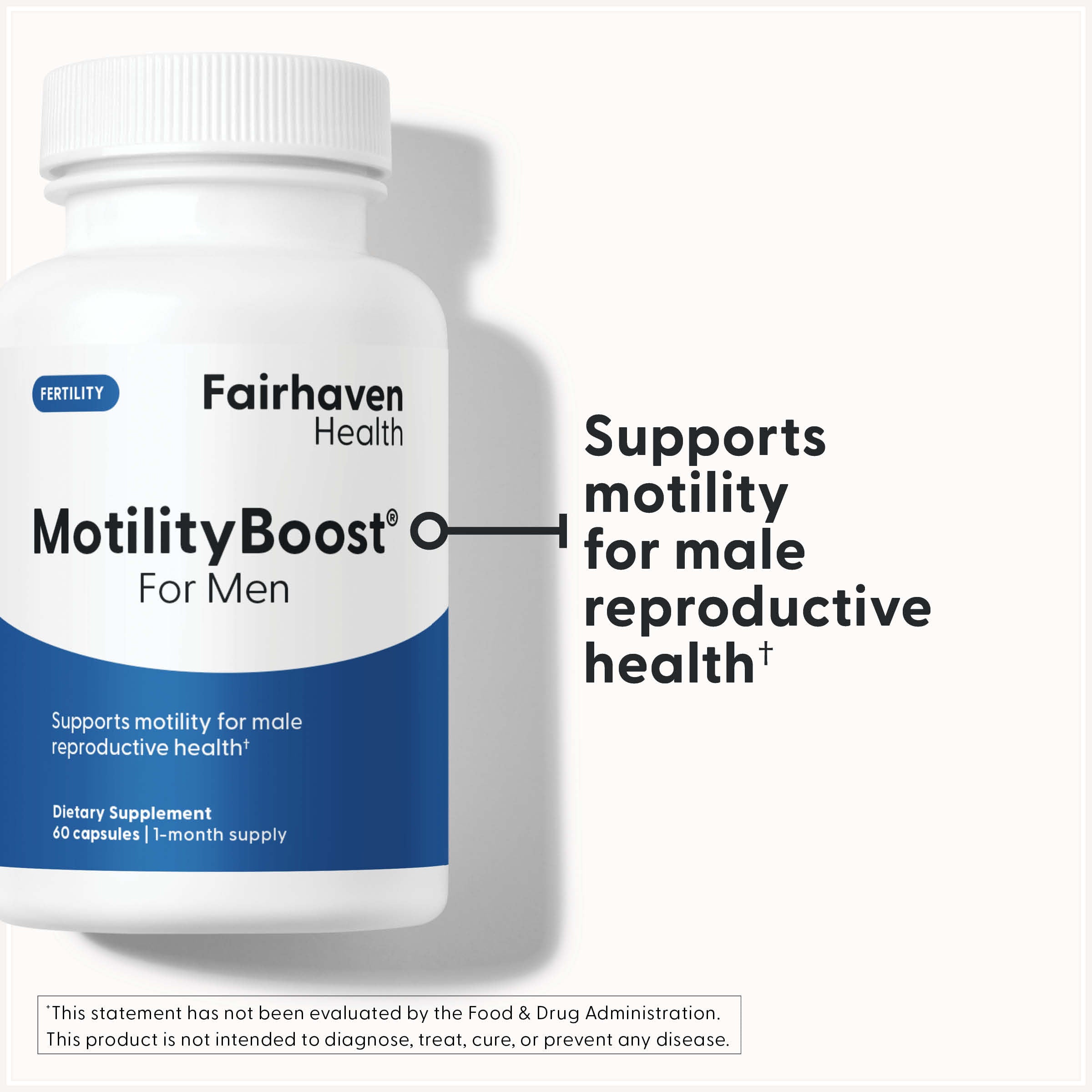 Fairhaven Health MotilityBoost supports motility for male reproductive health.*