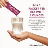 Myo-Folate Drink for Fertility mix usage instructions.