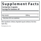 Fairhaven Health Myo-Inositol 240 capsules supplement facts.