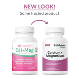 PeaPod Cal-Mag is now Fairhaven Health Calcium + Magnesium prenatal supplement. New look, same trusted product.