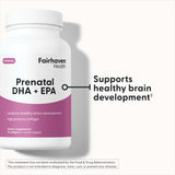 Fairhaven Health Prenatal DHA + EPA omega-3 supplement supports healthy brain development.*