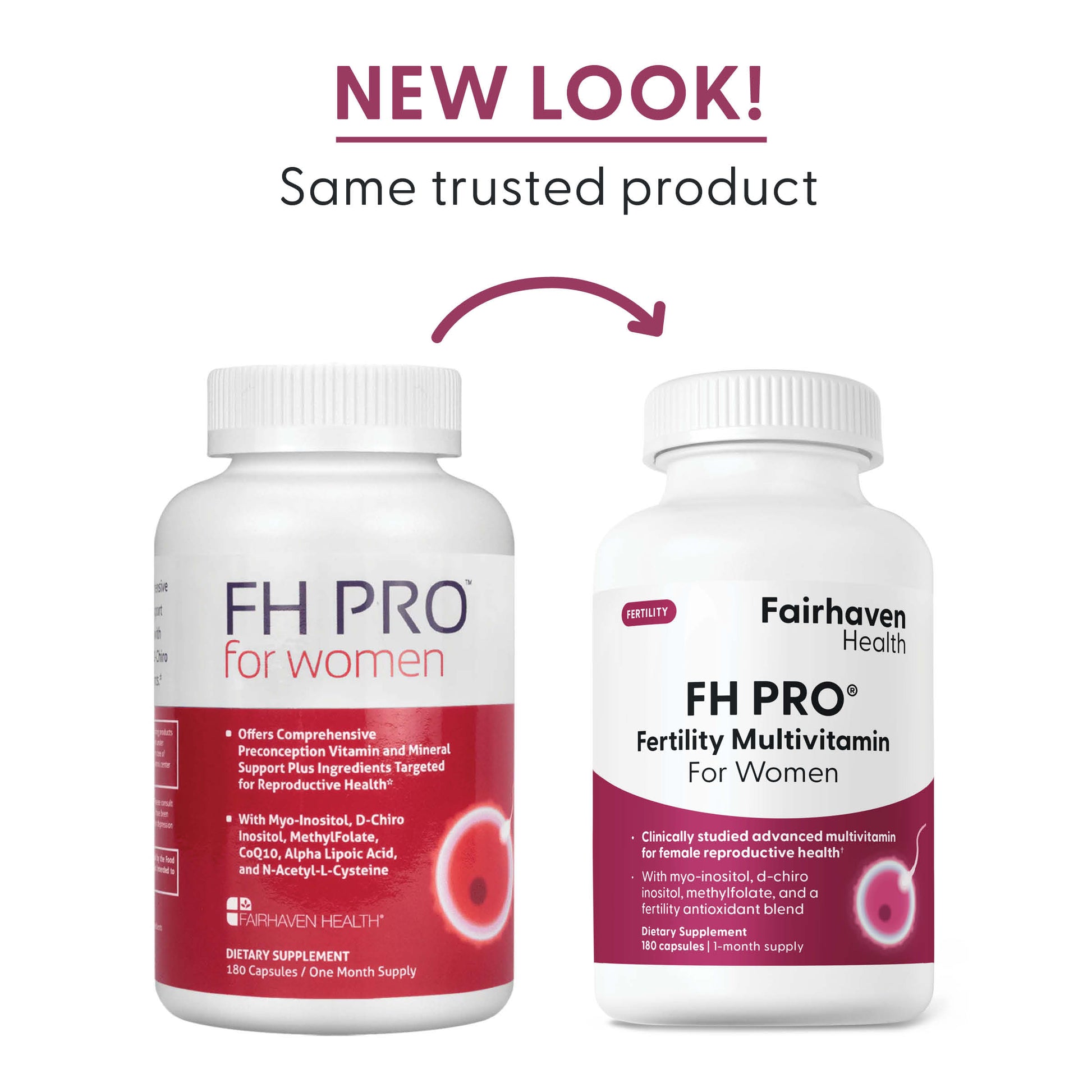 Fairhaven Health FH Pro Fertility Multivitamin for Women new look, same trusted product.