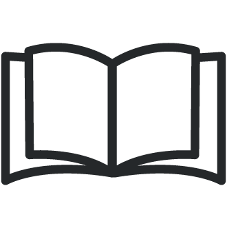 black icon of an open book