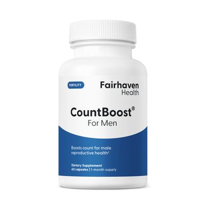 Fairhaven Health CountBoost for Men Fertility supplement.