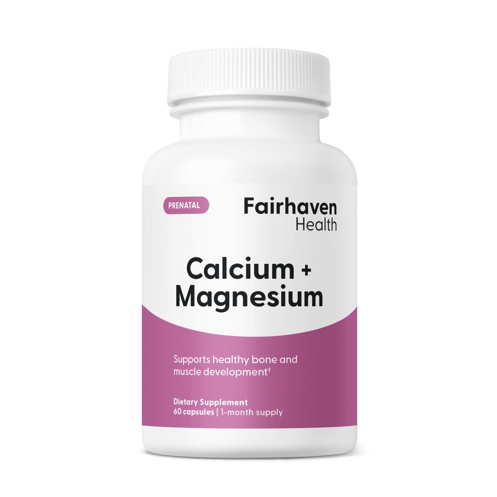 Fairhaven Health Calcium + Magnesium prenatal supplement.