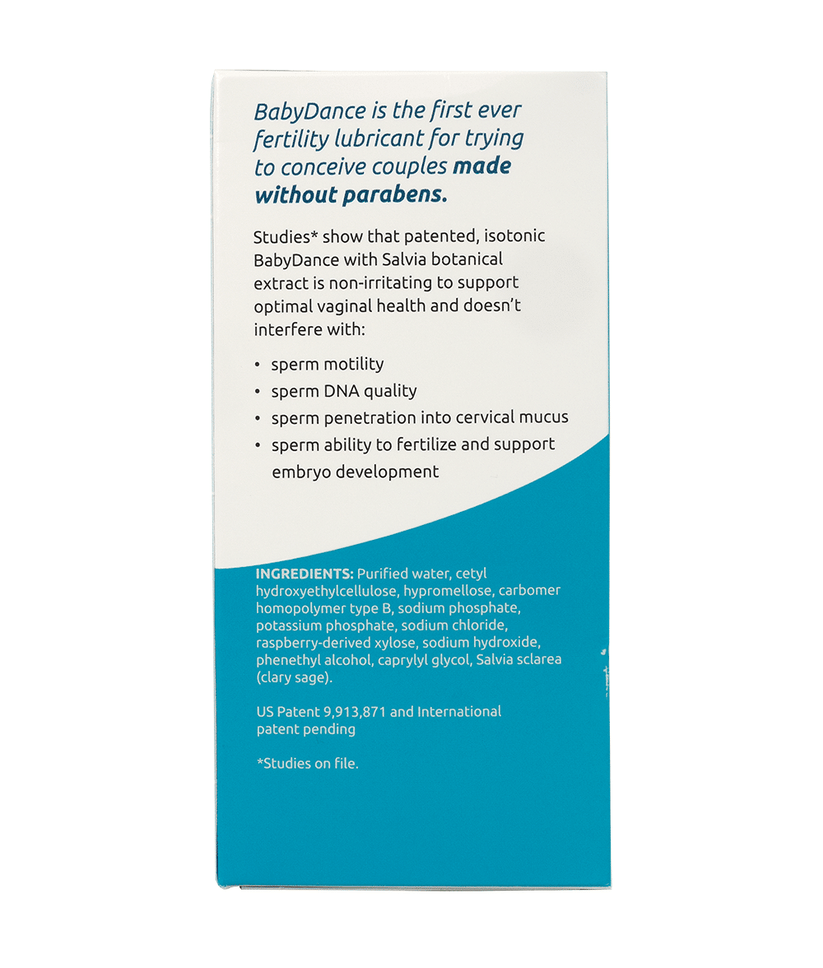 BabyDance Fertility Lubricant Ingredients Text